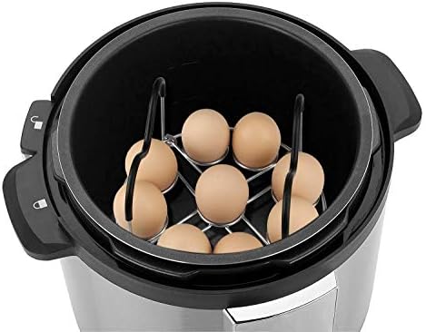 Egg Steamer Rack Trivet with Heat Resistant Handles for Instant Pot Accessories 5,6,8 Quart & Pressure Cooker, Stainless Steel