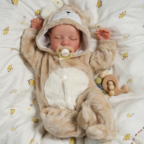 BABESIDE Lifelike Reborn Baby Dolls Boy - 17-Inch Baby Soft Body Realistic-Newborn Baby Doll Full Body Vinyl Real Life Baby Dolls with Toy Accessories