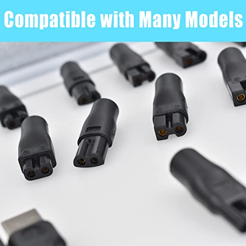 7 PCS Power Cord 5V Replacement Charger USB Adapter Suitable for Electric Hair Clippers, Beard Trimmers, Shavers, Beauty Instruments, Desk Lamps, Purifiers.