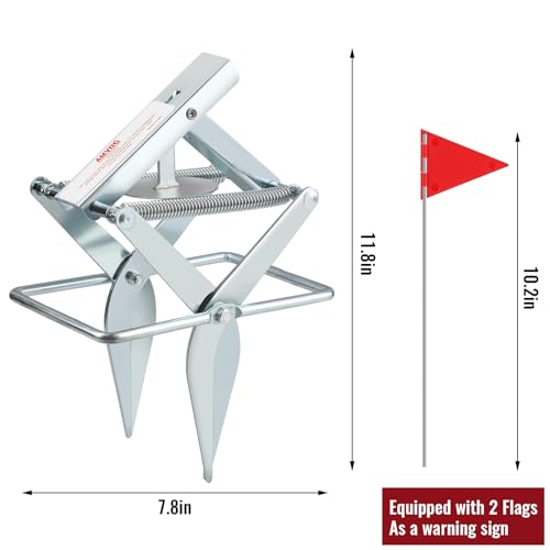 AMVOG Mole Scissor Traps, Easy Setup Mole Traps That Kill, Reusable Gopher Traps for Lawns & Garden,2 Traps
