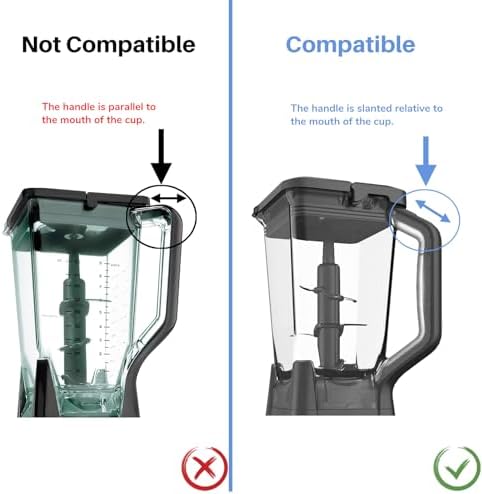 Blender 72 oz XL Pitcher Locking Lid, Jar Top Cover Replacement Part Compatible with Ninja 1000 1200 1500 Watt BL610 BL640 BL642 BL660 BL680 BL682 BL770 BN701 BN750 BN751 BN800 BN801 CT610 DB751