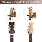 SNIGJAT Guitar Wall Hanger, 2 Pack Guitar Wall Mount, Guitar Hanger Wall Holder Stand for Acoustic Guitar, Hardwood Guitar Wall Hangers for Bass, Banjo, Mandolin, Musical Instruments Accessories