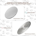 Puck Screen 54mm, V2 0.8mm Thickness Espresso Puck Screen for Portafilter, 304 Stainless Steel 54mm Puck Screen with Acrylic Storage Box, Espresso Screen for Breville Barista Portafilter Accessories