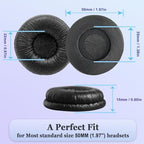 Jabra Headset Ear Cushions, Earpads Replacement 50mm Ear Pad Covers for Jabra PRO 920 930 935 9450 GN 2000 BIZ 1500 2400II Plantronics Blackwire 3220 3320 C320 HW251N HW261N HW520 Headphones (10 Pack)