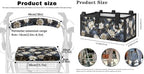LedBack Vintage Floral Walker Accessories 3 Piece Set Rollator Walker Seat and Backrest Covers, Walker Storage Bags Lightweight Rollator Seat Cushion Covers and Organizer Bag