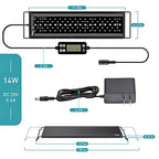 hygger Auto On Off LED Aquarium Light, Full Spectrum Fish Tank Light with LCD Monitor, 24/7 Lighting Cycle, 7 Colors, Adjustable Timer, IP68 Waterproof, 3 Modes for 12"-18" Freshwater Planted Tank