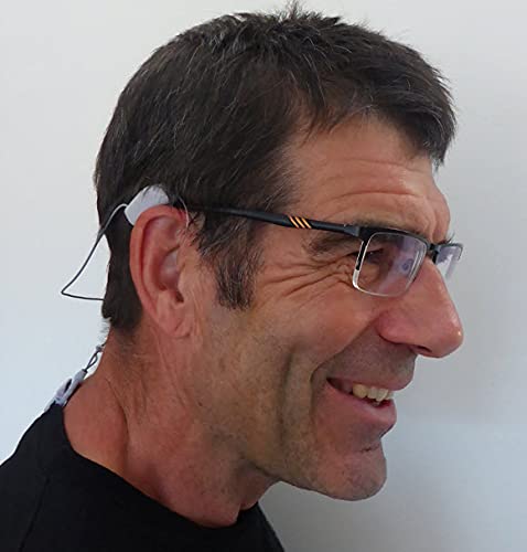 Ear Gear Micro Corded Eyeglasses – Protect Hearing Aids or Hearing Amplifiers from Dirt, Sweat, Moisture, Loss, Wind – Fits Hearing Instruments up to 1”