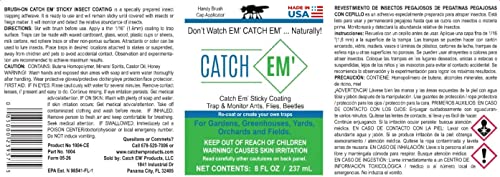 Catch EM' Sticky Coating 8oz Brush on Insect Trap Coating(Brush Cap)