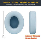 SoloWIT Replacement Ear Pads Cushions for Beats Studio 2 & Studio 3 Wired & Wireless Headphones, Earpads with Soft Protein Leather, Noise Isolation Memory Foam, Added Thickness - Crystal Blue