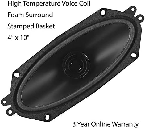 BOSS Audio Systems BRS410 120 Watt, 4 x 10 Inch , Full Range, Replacement Car Speaker - Sold Individually