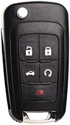 Remote Flip Key Fob Replacement Fits for Chevy Cruze Equinox Camaro Malibu Sonic Impala Buick LaCrosse Regal Verano Encore Allure GMC Terrain 2010-2021 Keyless Entry Remote Control OHT01060512 Set 1