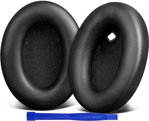 SOULWIT Replacement Earpads for Sony WH-1000XM4 (WH1000XM4) Headphones, Ear Pads Cushions with Noise Isolation Foam, Added Thickness, Without Affecting Sensor - Black