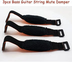 3pcs Bass Guitar String Mute Damper, Cotton Bass Guitar Fret Mute, Adjustable Guitar String Dampener, Bass Guitar Accessories