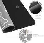 Pet Feeding Mat,Rapid Absorbent Mats for Dog Cat Food, Dog Placemat Water Bowl Mat with Rubber Backing,Messy Drinkers to Protect Floors, Pet Accessories 12"x18" Grey