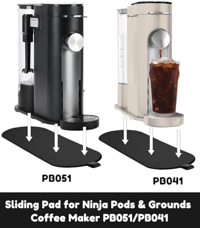 Sliding Pad for Ninja Single Serve Coffee Maker PB051 and PB041 - Smooth Glide with Anti-Slip Base, Perfect Accessories Fit for Ninja Coffee Machine PB051/PB041, Includes Hanging Strap