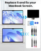 YUSE A2681 Screen Replacement for Mac14,2 MacBook Air 13.6" inches M2 2022 EMC 4074 2560x1664 Full LCD Display Complete Assembly (Midnight)