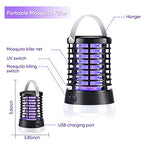 Bug Zapper for Indoor Outdoor,Electric Mosquito Killer Lamp with 3 Light Modes,USB Rechargeable Mosquito Zapper Fly Trap for Home Backyard Patio Camping and Hiking