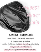 YANIBEST Silk Satin Bonnet Hair Cover Sleep Cap - Navy Blue Adjustable Stay on Silk Lined Slouchy Beanie Hat for Night Sleeping