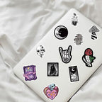 400 PCS Goth Stickers,Goth Accessories,Cool Gothic Bulk Stickers for Adults,Skull Stickers for Water Bottles,Laptops,Scrapbooks