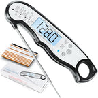 Digital Meat Thermometer, Waterproof Instant Read Food Thermometer for Cooking and Grilling, Kitchen Gadgets, Accessories with Backlight & Calibration for Candy, BBQ Grill, Liquids, Beef, Turkey…