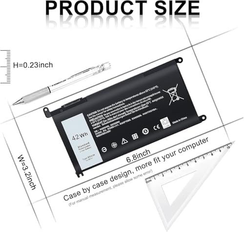 New Replacement WDX0R Laptop Battery for Dell Inspiron 15 5000 5567 5570 5565 5568 5578 7000 7560 7570 7573 7569 7579 13 5368 5378 7378 17 5765 5767 5770 Series Notebook Battery Fits 3CRH3 T2JX4 FC92N