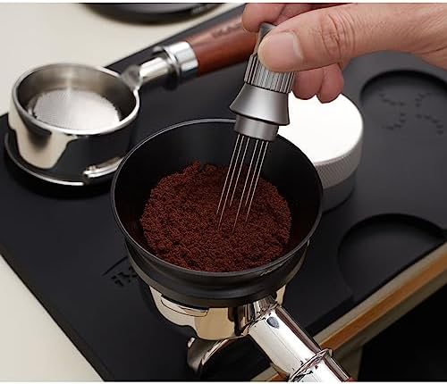 54mm Espresso Dosing Funnel, Magnetic Dosing Funnel with 8 Magnets, Espresso Accessories Coffee Dosing Ring Compatible with 54mm Breville Portafilter Series(Black)