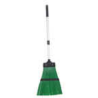 JVL Outdoor Garden Hard Bristled Broom Brush Rake with Extendable Handle