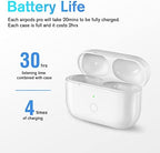 Compatible for AirPods Pro 2nd & 1st Generation Charging Case Replacement, Compatible for Wireless AirPods Pro 2 1 Charger Case with Bluetooth Pairing Sync Button, Built-in Large Battery