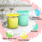 Containers Replacement for Ninja Creami Pints and Lids, 24oz Ice Cream Cups Compatible with Ninja Creami NC500 NC501 Series Maker, for Ninja Ice Cream with Insulated Sleeves(4 Pack)