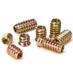 200 Pcs 1/4 "- 20 Wood Bolt Inserts Metal Nut Inserts - Hex Socket Drive Metric Bolt Assortment, Threaded Screws Fastener Connector for Furniture Replacement Parts (1/4"-20 Mixed Set)
