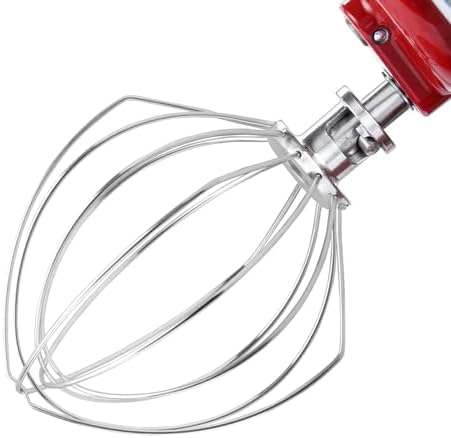 K45WW 6'' Wire Whip Compatible with 4.5-5Qt KitchenAid Tilt-Head Stand Mixer, Kitchenaid Whisk Replacement For Egg Cream Stirrer, Flour Cake Balloon Whisk，Kitchenaid mixer attachments