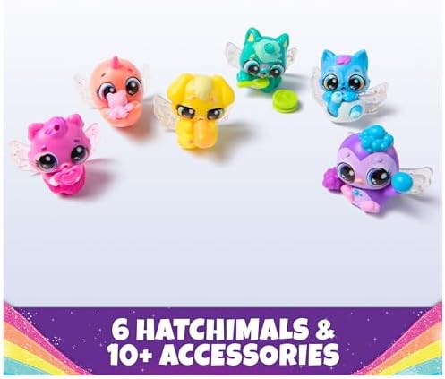 Hatchimals Alive, Rainbow Hatchery with 6 Mini Figures in Color Reveal Eggs & Over 10 Accessories, Kids Toys for Ages 3 and up