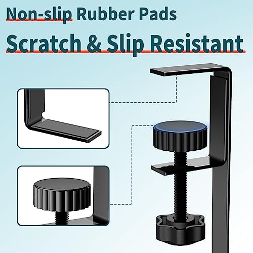 Under Desk Cable Tray - Black, No Drill Cable Organizer with Clamp for Wire Management, PC Cord Organizer & Workspace Accessories (2 Pack)