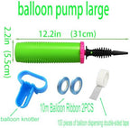 Balloon Pump Hand Two-Way Dual Action inflate 2Pack and Balloon Tying Tool in One, Handheld Air Pump Portable Manual Balloons Inflators for Party with Extra Accessories (Green)