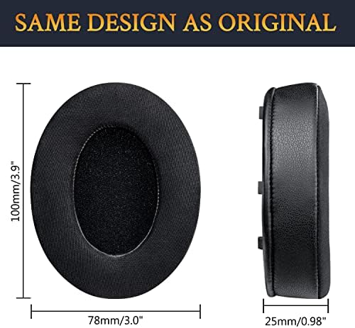 SOULWIT Cooling-Gel Earpads Replacement for Sony WH-1000XM4 (WH1000XM4) Headphones, Ear Pads Cushions with High-Density Noise Isolation Foam, Added Thickness, Without Affecting Sensor - Black