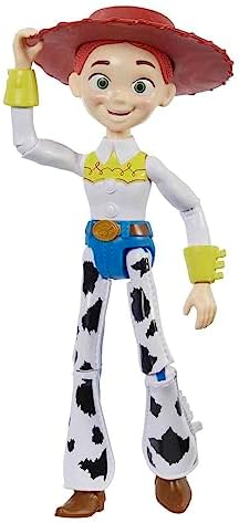 Mattel Disney and Pixar Toy Story Large Action Figure, Posable Jessie Collectible in Signature Cowgirl Look with Removable Hat, 12-inch Scale