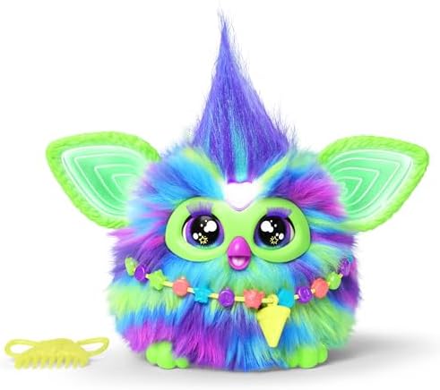 Furby Galaxy Edition, Glow in The Dark, 15 Fashion Accessories, Interactive Plush Toys for 6 Year Old Girls & Boys & Up, Voice Activated Animatronic (Amazon Exclusive)
