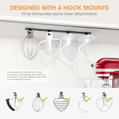 Aieve Metal Stand Mixer Attachment Holder Compatible with Kitchenaid Mixer Accessories, for Storage Organize Your Kitchen Aid attachments