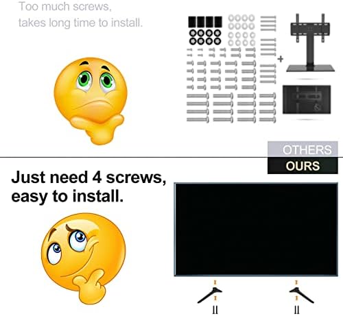 TV Base Stand for Hisense TV Stand, TV Stand Legs for Hisense A6 Series 43" 50" 55" 60" 65" TV, for 43A6G 50A6G 50A6GX3 55A6G 60A6G 65A6G, Replacement TV Stand Base with Screws and Instructions
