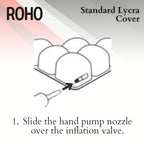 ROHO MOSAIC Cushion, Standard, Inflatable Seat Cushion for Office Chair, Wheelchair, Cars, Home Living, & Back Pain Support, Adjustable Cushion with Stretchable Cover & Non-Skid Bottom, 18" x 16"