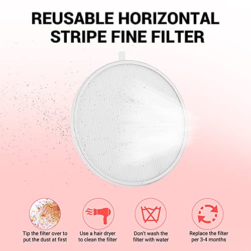 MelodySusie Nail Dust Collector Replacement Filter 4 Pack, Reusable Dust Filter for MelosySusie Nail Dust Collector Vacuum Fan Dust Collector Extractor Electric Dust Suction Machine
