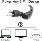 C2G 15FT Premium Replacement AC Power Cord - Durable Power Cable for TV, Computer, Monitor, Appliance & More (24240)