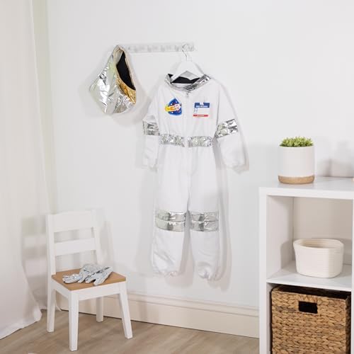 Melissa & Doug Astronaut Costume Role Play Space Set (5 pcs) - Jumpsuit, Helmet, Gloves, Name Tag Pretend Astronaut Outfit With Realistic Accessories, Costume For Kids And Toddlers Ages 3+