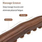Goodtar Guasha Wood Stick Tools Wooden Therapy Scraping Lymphatic Drainage Massager, Double Row 20 Beads Point Treatment Gua Sha Tools for Back Leg,1 pcs