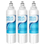 AQUA CREST ADQ73613401 Refrigerator Water Filter, Replacement for LG® LT800P®, ADQ73613402, ADQ73613408, ADQ75795104, 46-9490, LSXS26326S, LMXC23746S, LMXC23746D (Pack of 3)