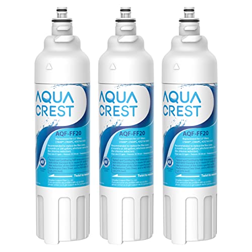 AQUA CREST ADQ73613401 Refrigerator Water Filter, Replacement for LG® LT800P®, ADQ73613402, ADQ73613408, ADQ75795104, 46-9490, LSXS26326S, LMXC23746S, LMXC23746D (Pack of 3)