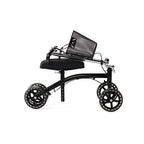Medline Steerable Knee Walker, Large 8" Wheels, Adjustable Height and Storage Bag, Supports up to 300 lbs, Black