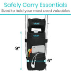 Vive Crutch Pads & Bag (5 PCS) - Crutches for Adults Armpit Padding, Hand Grips, Accessories Pouch - Soft Tips Medical Padded Handles, Universal Accessories for Kids, Men, Women - Lightweight