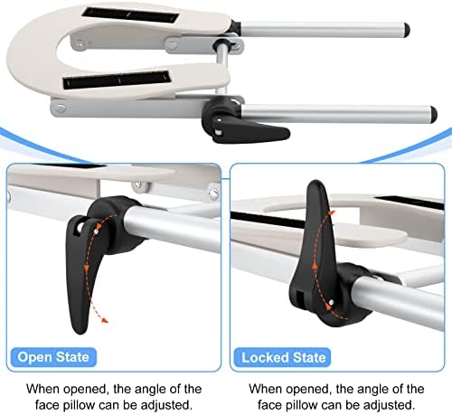 Noverlife Aluminum Universal Face Cradle for Massage Table, Lightweight Standard Massage Headrest Cradle, Professional Face Space Holder Face Cradle Replacement for Massage Bed Spa Beauty Therapy