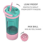 Artoid Mode Inspirational Fitness Workout Sports Protein Shaker Bottle 24-Ounce, Dual Mixing Technology with Shaker Balls & Mixing Grids Included, Twist and Lock Protein Box Storage Included